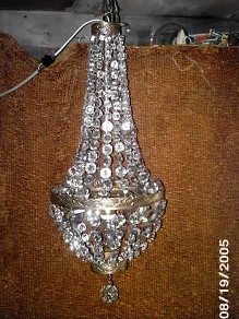 lámpara de cristal restaurada